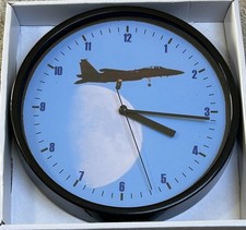 SPECIAL EDITION AVIATION CLOCK COLLECTION F-15 FIGHTER JET QUARTZ WALL CLOCK