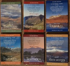Set of Six Lakeland Fells Second Edition Books A Wainwright by Chris Jesty
