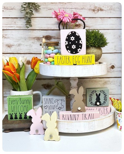 Easter wood blocks home - wood, blocks,