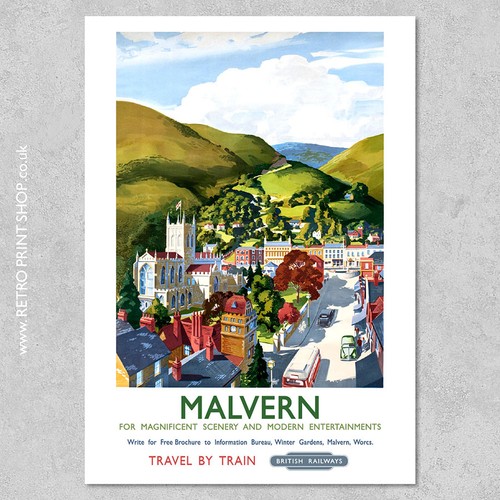 Malvern poster railway - br,