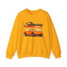 1973 Corvette Stingray Sweatshirt Retro Sunset Orange Convertible