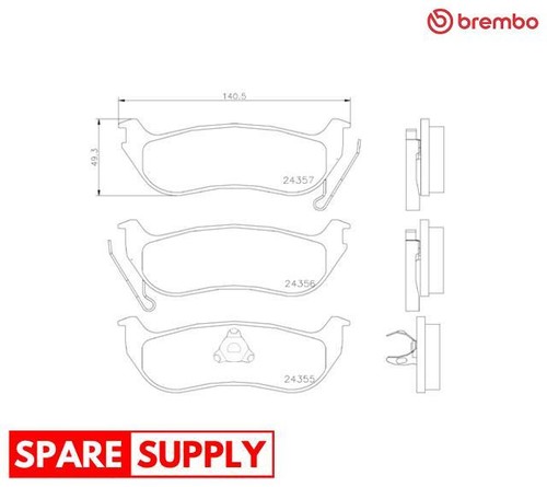 Brake pad set - pad,