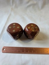 2 Large Wooden Dice (Die) with