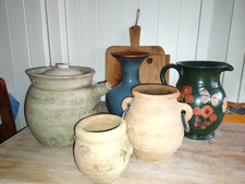 5 clay/terracotta rustic decor autumn cottage garden vase/jugs/pots indoor outdo