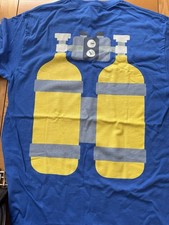 Unisex Fancy Dress Diving Tanks Scuba Diver Blue Size Medium.