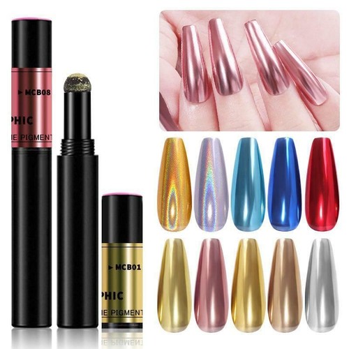 Chrome nail powder pigment pen - chrome,