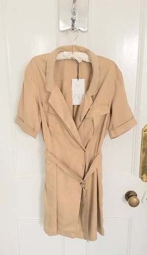 Zara belted lapel collared - zara,