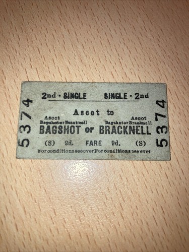 Railway ticket ascot - ticket.,