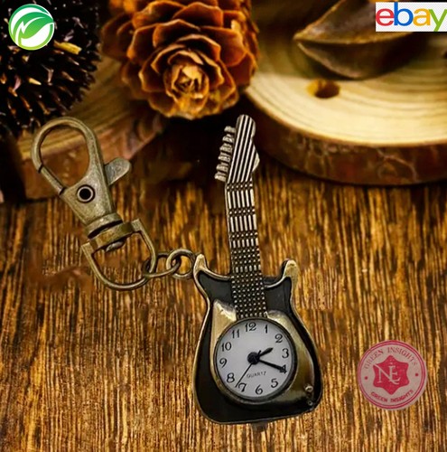 Vintage watch guitar keychain - vintage,