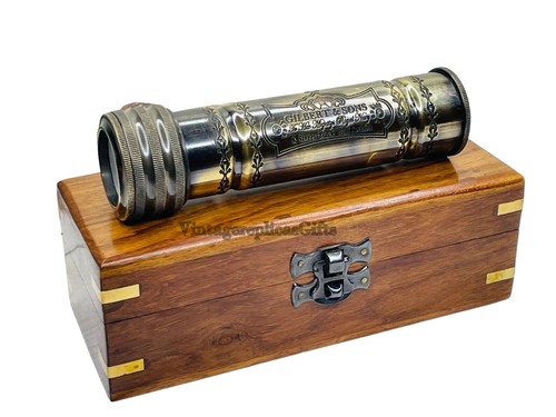 Antique brass kaleidoscope - brass,