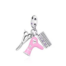 Pink Hairdresser Dangle Charm