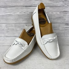 Cotton Traders White Leather