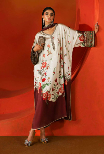 Maria silk kaftan with - silk,