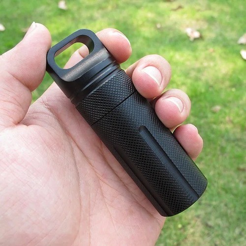 Aluminum alloy pill box case - aluminum,