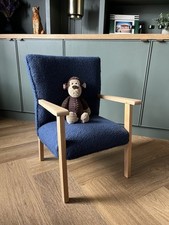 Newly Reupholstered Vintage Child's Bouclé Armchair