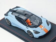 1/18 MEKO Gordon Murray Automotive T-50 Gulf Blue 2021 Leather base #01 of 20
