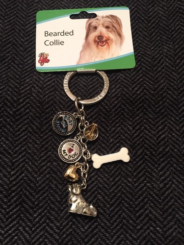 Brand new dog keyring bearded - new,