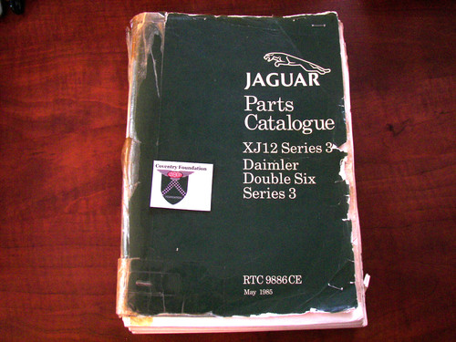 Jaguar parts catalogue xj12 - jaguar,