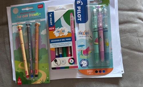 Erasable pen bundle include - erasable,