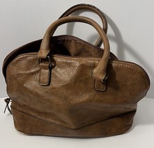 Bueno Brown Faux Leather Top Handle Purse Handbag Includes Shoulder Strap