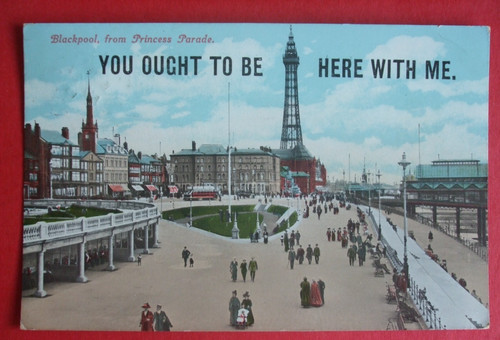 Old lancashire blackpool - p/c,