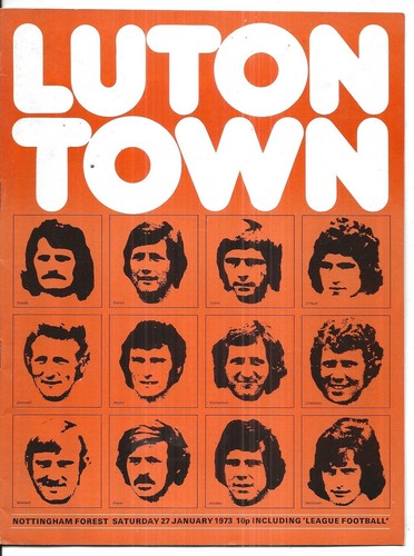 Football programme luton - programme, town