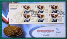 LONDON 2012 OLYMPIC GAMES GREAT BRITISH GOLD MEDAL WINNER FDC VICTORIA PENDLETON