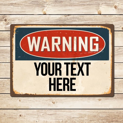 Personalised warning door - personalised,