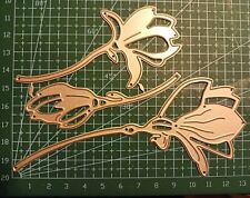 3 piece Magnolia Flower die set Mother's Day metal cutting die cutter UK seller