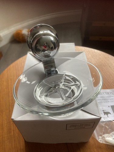 Soap dish glass chrome - soap,