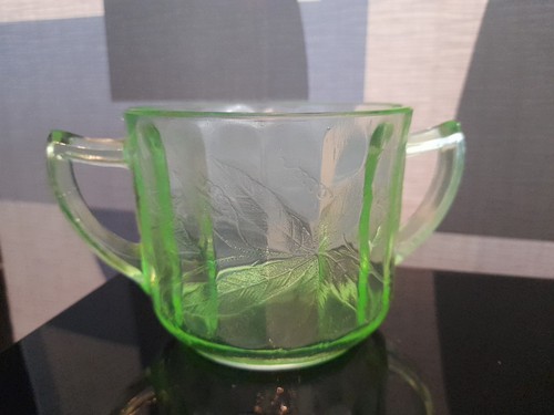 Vintage green glass handled - vintage,