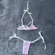 Pink And White Striped Kawaii