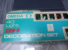 Vintage Omega 40 Fairy Lights screw in Traditional Christmas Lights *Untested*