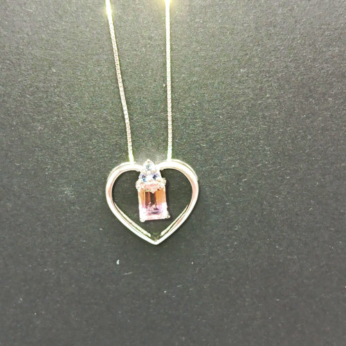 White gold ametrine and - 9k,
