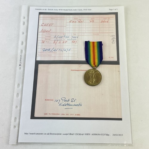 Ww1 victory medal 2606 - ww1,