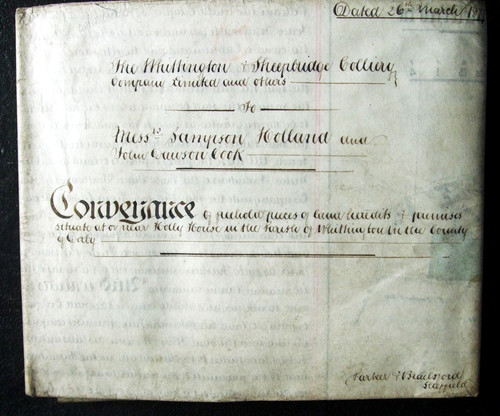 Vellum land deed whittington - vellum,