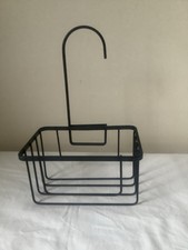 Hanging Shower Caddy Black Metal Bathroom Storage Shelf Hook Basket