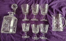 Thomas webb , Decanter ,Water jug 3 x glasses plus 3 Cut glass lead crystal