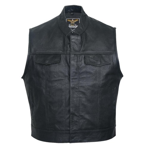 Men leather vest anarchy - men,