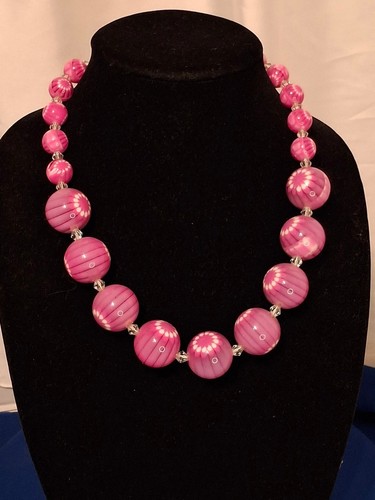 Pink bubblebum bauble necklace - bauble,