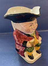 Vintage Wood And Sons Toby Jug No.2. Burgundy Jacket , Smiling 15 cm Tall