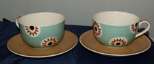 Whittard of Chelsea Cup & Saucer x 2 JUMBO size Handpainted  VGC