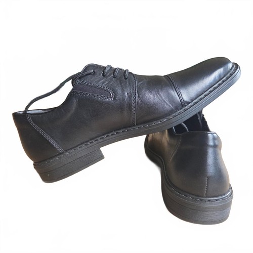 Classic black leather lace - leather, lace-up