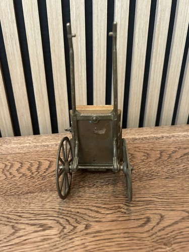 Vintage brass horse - , cart