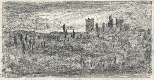 Antique pencil drawing - antique,