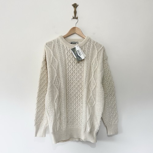 Aran crafts crew neck jumper - neck,
