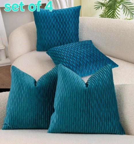 Teal wave pattern velvet - wave,