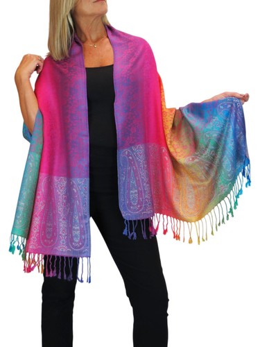 Ladies floral rainbow paisley - ladies,