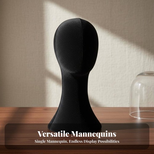 Velvet mannequin head - velvet,