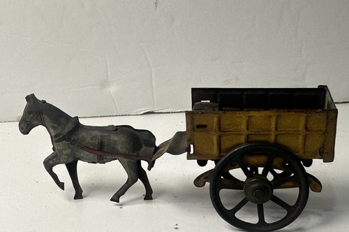 Antique german tin horse - antique, drawn